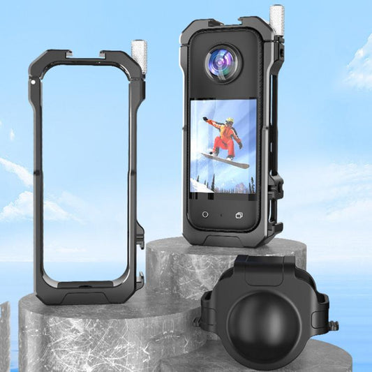 For Insta360 X3 HEPAIL AC62 Metal Rabbit Cage Magnetic Suction Horizontal Vertical Protective Frame, AC62 - ORIWHIZDJI & Insta360 AccessoriesHEPAILInsta360 X Series