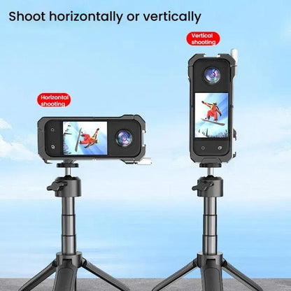 For Insta360 X3 HEPAIL AC62 Metal Rabbit Cage Magnetic Suction Horizontal Vertical Protective Frame, AC62 - ORIWHIZDJI & Insta360 AccessoriesHEPAILInsta360 X Series