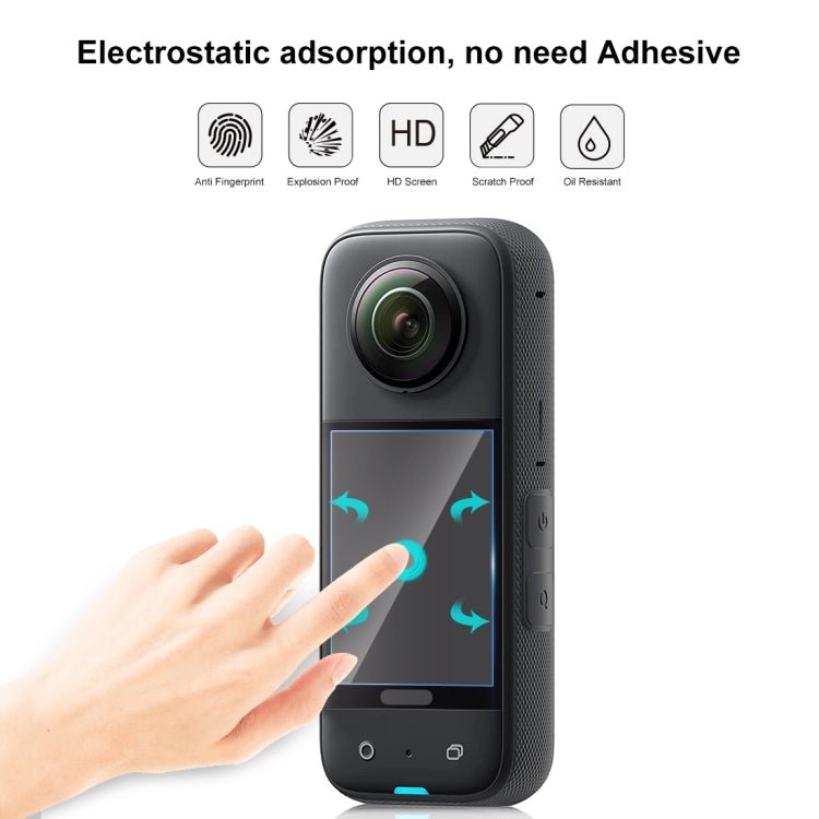 For Insta360 X3 PULUZ 2pcs Curved HD Screen Film, For Insta360 X3 - ORIWHIZDJI & Insta360 AccessoriesInsta360 X SeriesProtection & Cases
