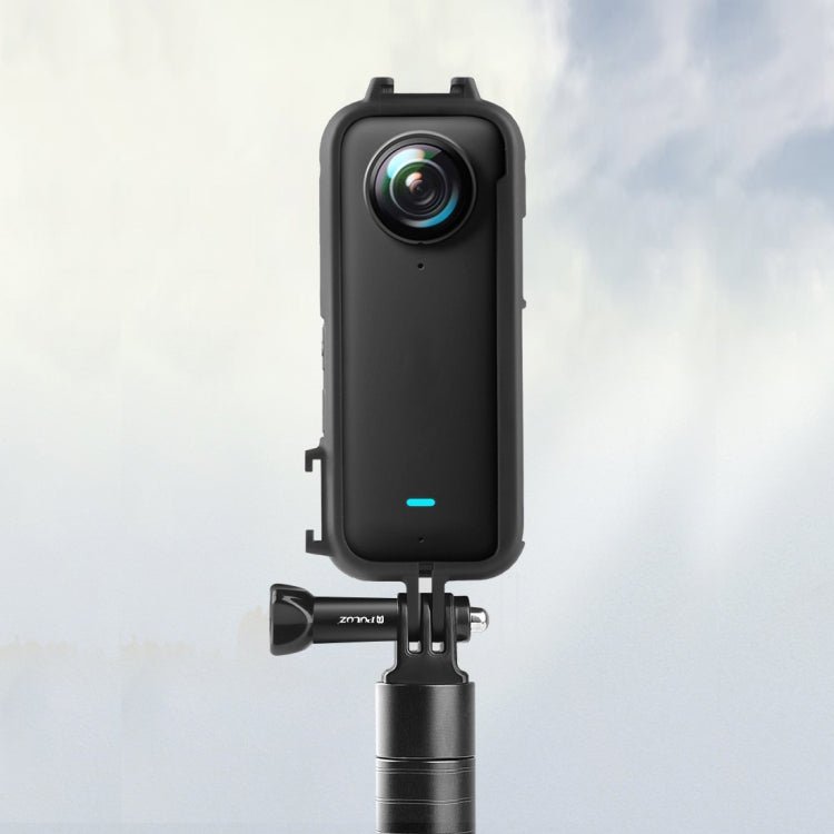 For Insta360 X3 PULUZ Cold Shoe PC Plastic Protective Frame with Adapter Mount & Screw, PC Frame - ORIWHIZDJI & Insta360 AccessoriesInsta360 X SeriesProtection & Cases