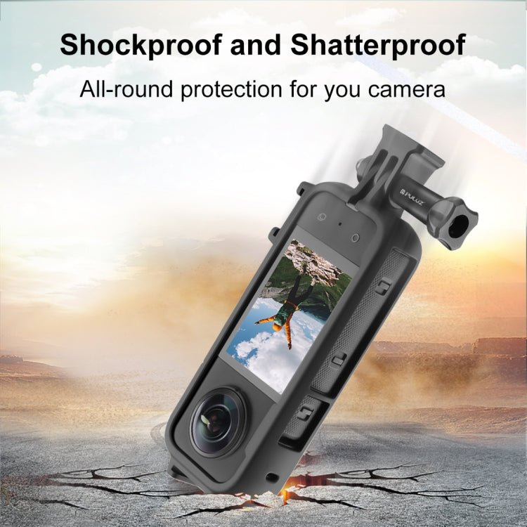 For Insta360 X3 PULUZ Cold Shoe PC Plastic Protective Frame with Adapter Mount & Screw, PC Frame - ORIWHIZDJI & Insta360 AccessoriesInsta360 X SeriesProtection & Cases