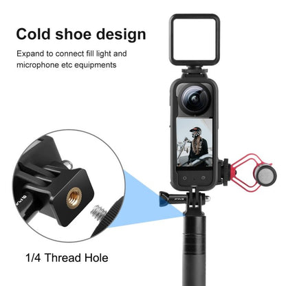 For Insta360 X3 PULUZ Cold Shoe PC Plastic Protective Frame with Adapter Mount & Screw, PC Frame - ORIWHIZDJI & Insta360 AccessoriesInsta360 X SeriesProtection & Cases
