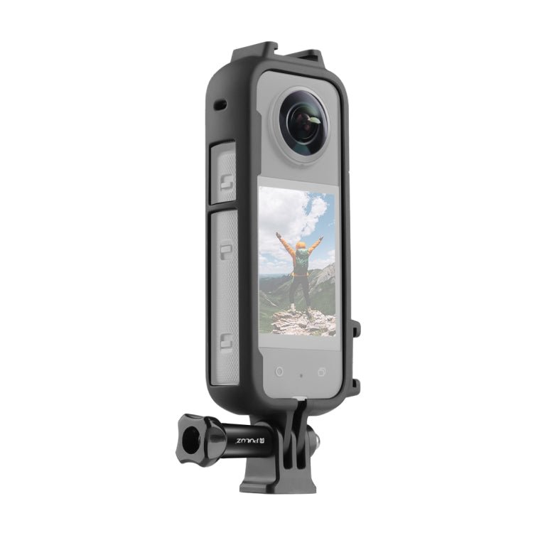 For Insta360 X3 PULUZ Cold Shoe PC Plastic Protective Frame with Adapter Mount & Screw, PC Frame - ORIWHIZDJI & Insta360 AccessoriesInsta360 X SeriesProtection & Cases