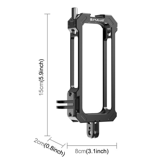 For Insta360 X3 PULUZ Metal Protective Cage Rig Housing Frame with Expand Cold Shoe Base & Tripod Adapter, Metal Cage US Stock, For Insta360 X3 - ORIWHIZDJI & Insta360 AccessoriesInsta360 X SeriesProtection & Cases