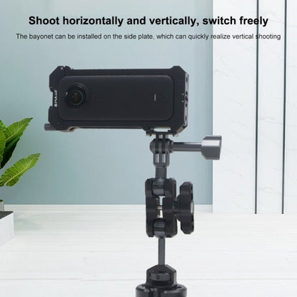 For Insta360 X3 PULUZ Metal Protective Cage Rig Housing Frame with Expand Cold Shoe Base & Tripod Adapter, Metal Cage US Stock, For Insta360 X3 - ORIWHIZDJI & Insta360 AccessoriesInsta360 X SeriesProtection & Cases