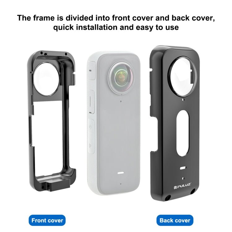 For Insta360 X3 PULUZ Metal Protective Cage Rig Housing Frame with Lens Protector, Metal Frame with Lens Protector - ORIWHIZDJI & Insta360 AccessoriesInsta360 X SeriesProtection & Cases
