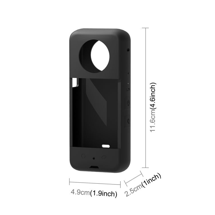 For Insta360 X3 PULUZ Silicone Protective Case with Lens Cover, Silicone Case(Black), Silicone Case(Blue), Silicone Case(Red) - ORIWHIZDJI & Insta360 AccessoriesInsta360 X SeriesProtection & Cases