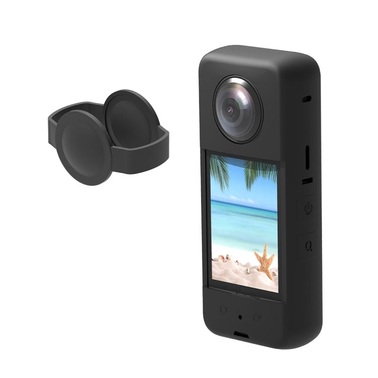 For Insta360 X3 PULUZ Silicone Protective Case with Lens Cover, Silicone Case(Black), Silicone Case(Blue), Silicone Case(Red) - ORIWHIZDJI & Insta360 AccessoriesInsta360 X SeriesProtection & Cases
