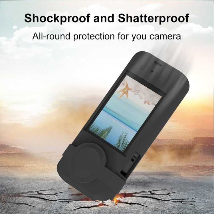 For Insta360 X3 PULUZ Silicone Protective Case with Lens Cover, Silicone Case(Black), Silicone Case(Blue), Silicone Case(Red) - ORIWHIZDJI & Insta360 AccessoriesInsta360 X SeriesProtection & Cases