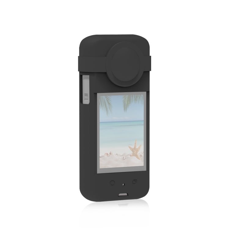For Insta360 X3 PULUZ Silicone Protective Case with Lens Cover, Silicone Case(Black), Silicone Case(Blue), Silicone Case(Red) - ORIWHIZDJI & Insta360 AccessoriesInsta360 X SeriesProtection & Cases