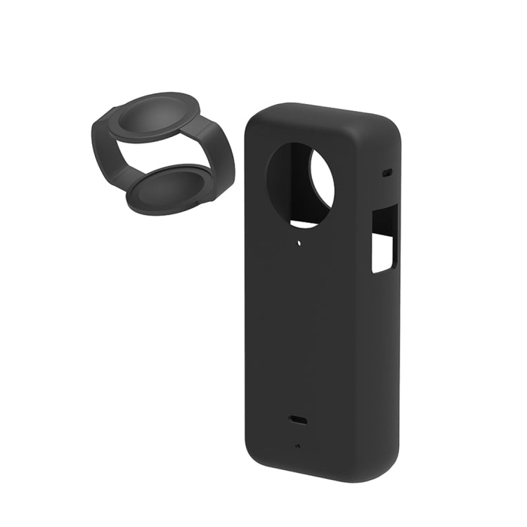 For Insta360 X3 PULUZ Silicone Protective Case with Lens Cover, Silicone Case(Black), Silicone Case(Blue), Silicone Case(Red) - ORIWHIZDJI & Insta360 AccessoriesInsta360 X SeriesProtection & Cases