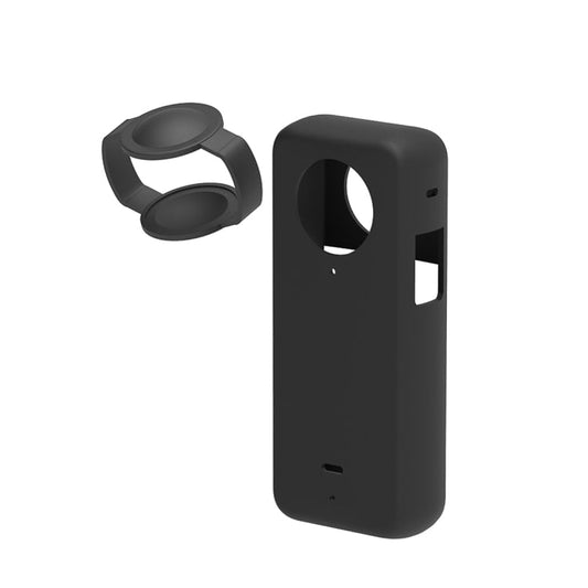 For Insta360 X3 PULUZ Silicone Protective Case with Lens Cover, Silicone Case(Black), Silicone Case(Blue), Silicone Case(Red) - ORIWHIZDJI & Insta360 AccessoriesInsta360 X SeriesProtection & Cases