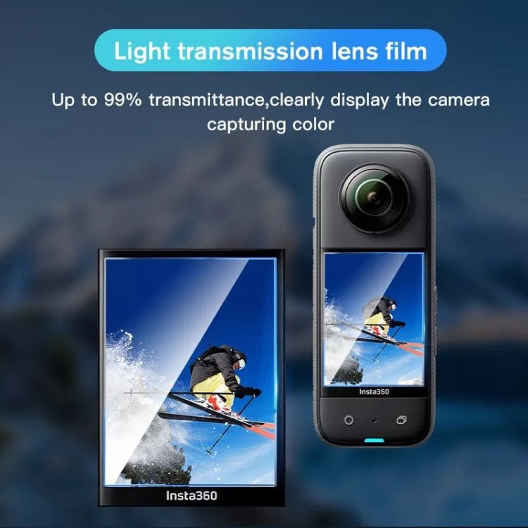 For Insta360 X3 STARTRC 2pcs Transparent HD Curved Protective Film, For Insta360 X3 - ORIWHIZDJI & Insta360 AccessoriesInsta360 X SeriesProtection & Cases