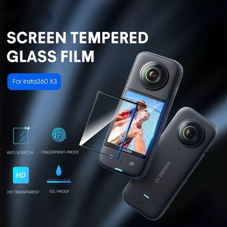 For Insta360 X3 STARTRC 2pcs Transparent HD Curved Protective Film, For Insta360 X3 - ORIWHIZDJI & Insta360 AccessoriesInsta360 X SeriesProtection & Cases