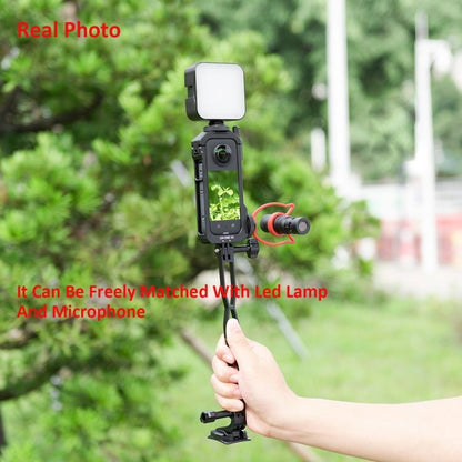 For Insta360 X3 YELANGU LW - ONE X3 Metal Cage Extended Frame Case, LW - ONE X3 - ORIWHIZDJI & Insta360 AccessoriesInsta360 X SeriesProtection & Cases