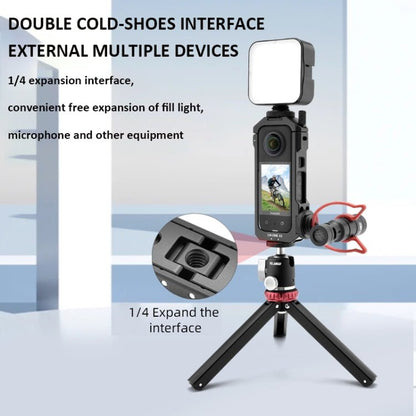 For Insta360 X3 YELANGU LW - ONE X3 Metal Cage Extended Frame Case, LW - ONE X3 - ORIWHIZDJI & Insta360 AccessoriesInsta360 X SeriesProtection & Cases