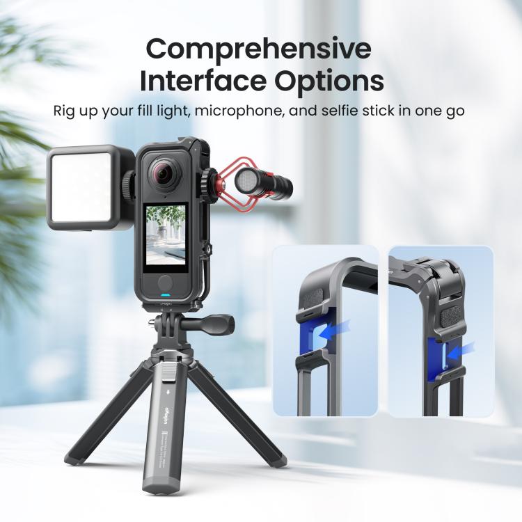 For Insta360 X4 Air AMagisn Camera Cage Plastic Expansion Frame With Windproof Foam - ORIWHIZaMagisnDJI & Insta360 AccessoriesInsta360 X Series