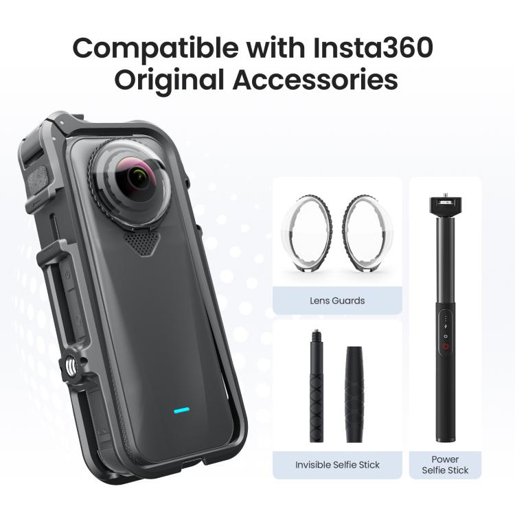 For Insta360 X4 Air AMagisn Camera Cage Plastic Expansion Frame With Windproof Foam - ORIWHIZaMagisnDJI & Insta360 AccessoriesInsta360 X Series