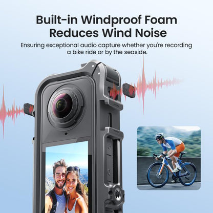 For Insta360 X4 Air AMagisn Camera Cage Plastic Expansion Frame With Windproof Foam - ORIWHIZaMagisnDJI & Insta360 AccessoriesInsta360 X Series