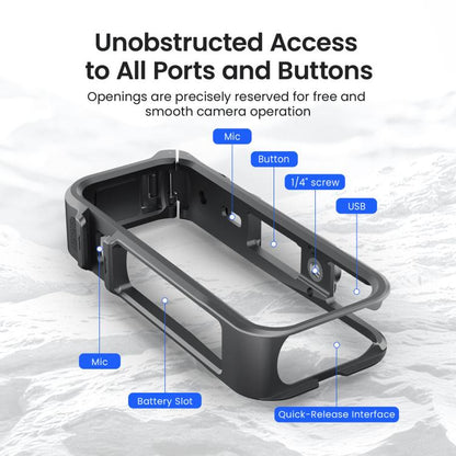 For Insta360 X4 Air AMagisn Camera Cage Plastic Expansion Frame With Windproof Foam - ORIWHIZaMagisnDJI & Insta360 AccessoriesInsta360 X Series