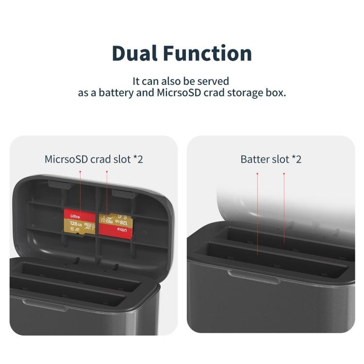 For Insta360 X4 Air AMagisn Fast Charging Case Portable Battery Charger And Storage Box, PM14 - ORIWHIZaMagisnDJI & Insta360 AccessoriesInsta360 X Series