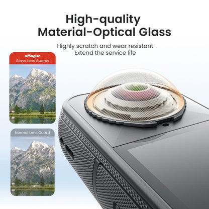 For Insta360 X4 Air AMagisn Standard Lens Guards Snap - On Protective Glass Lens Protector Replacement Accessory - ORIWHIZaMagisnDJI & Insta360 AccessoriesInsta360 X Series