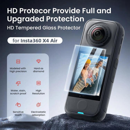For Insta360 X4 Air aMagisn Tempered Glass Screen Protector HD Anti - Scratch 9H Hardness Lens Film, 1 Set, 2 Sets - ORIWHIZaMagisnDJI & Insta360 AccessoriesInsta360 X Series