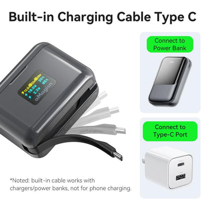 For Insta360 X4 Air Battery aMagisn 36W Fast Charging Case with Color Display & Built - in USB - C Cable, PM13 - ORIWHIZaMagisnDJI & Insta360 AccessoriesInsta360 X Series