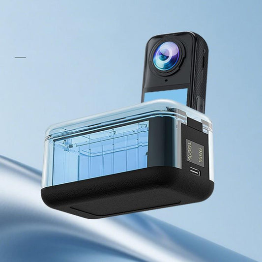 شاحن سريع ثنائي القنوات مع شاشة عرض رقمية لبطارية كاميرا Insta360 X4 Air، متوافق مع ملحقات Insta360 X4 Air - ORIWHIZDJI وInsta360، سلسلة Insta360 X، الطاقة والكابلات