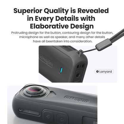 For Insta360 X4 Air Camera, aMagisn Silicone Case Black, aMagisn Silicone Case Gray, aMagisn Silicone Case & Lens Cap Black, aMagisn Silicone Case & Lens Cap Gray - ORIWHIZaMagisnDJI & Insta360 AccessoriesInsta360 X Series