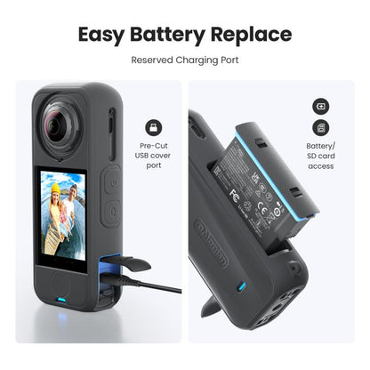 For Insta360 X4 Air Camera, aMagisn Silicone Case Black, aMagisn Silicone Case Gray, aMagisn Silicone Case & Lens Cap Black, aMagisn Silicone Case & Lens Cap Gray - ORIWHIZaMagisnDJI & Insta360 AccessoriesInsta360 X Series