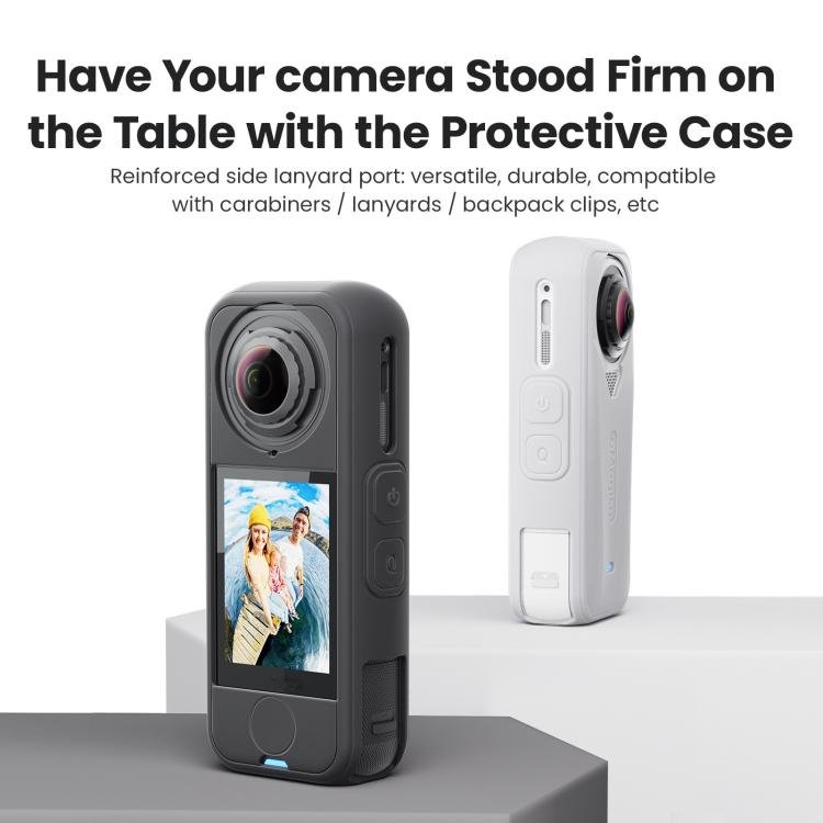 For Insta360 X4 Air Camera, aMagisn Silicone Case Black, aMagisn Silicone Case Gray, aMagisn Silicone Case & Lens Cap Black, aMagisn Silicone Case & Lens Cap Gray - ORIWHIZaMagisnDJI & Insta360 AccessoriesInsta360 X Series