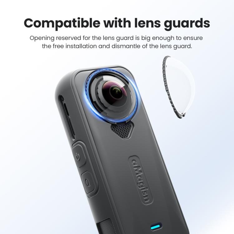 For Insta360 X4 Air Camera, aMagisn Silicone Case Black, aMagisn Silicone Case Gray, aMagisn Silicone Case & Lens Cap Black, aMagisn Silicone Case & Lens Cap Gray - ORIWHIZaMagisnDJI & Insta360 AccessoriesInsta360 X Series