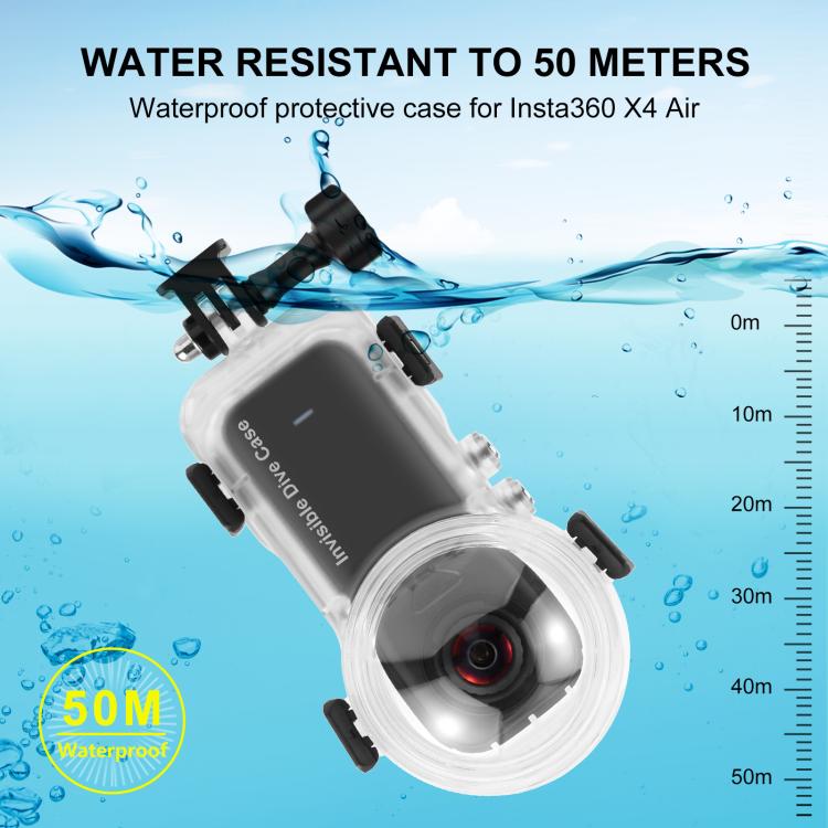 For Insta360 X4 Air PULUZ 50m Waterproof Sealed Diving Case, For Insta360 X4 Air - ORIWHIZDJI & Insta360 AccessoriesInsta360 X SeriesProtection & Cases