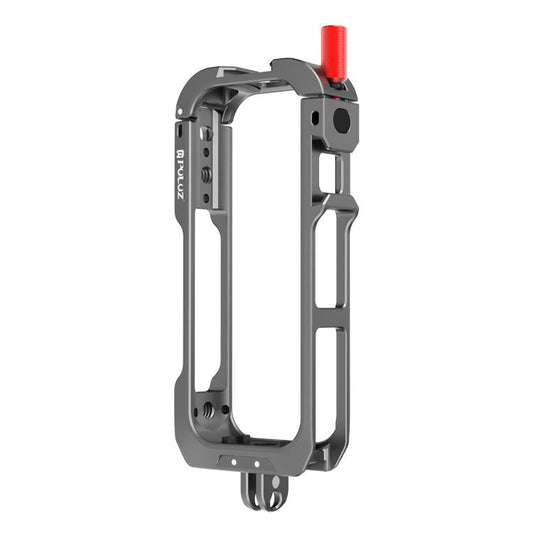 Para Insta360 X4 Air PULUZ Jaula protectora de metal Marco de expansión con bases de zapata fría y tapa de lente, Para tapa de lente Insta360 X4 Air - ORIWHIZDJI y accesorios Insta360 Serie X Protección y estuches