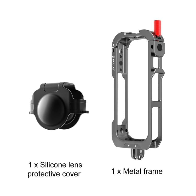 For Insta360 X4 Air PULUZ Metal Protective Cage Expansion Frame with Cold Shoe Bases & Lens Cover, For Insta360 X4 Air Lens Cover - ORIWHIZDJI & Insta360 AccessoriesInsta360 X SeriesProtection & Cases