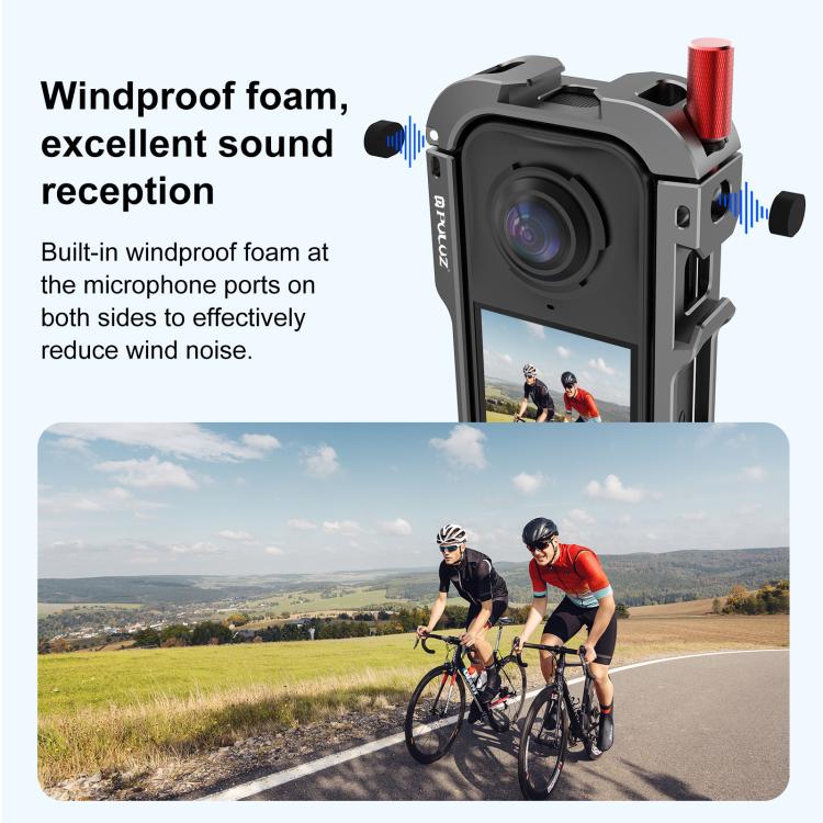 For Insta360 X4 Air PULUZ Metal Protective Cage Expansion Frame with Cold Shoe Bases & Lens Cover, For Insta360 X4 Air Lens Cover - ORIWHIZDJI & Insta360 AccessoriesInsta360 X SeriesProtection & Cases