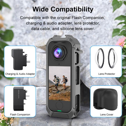 For Insta360 X4 Air PULUZ Metal Protective Cage Rig Housing Frame with Expand Cold Shoe Base, For Insta360 X4 Air - ORIWHIZDJI & Insta360 AccessoriesInsta360 X SeriesProtection & Cases