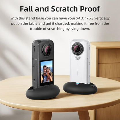 For Insta360 X4 Air/X3 aMagisn Silicone Mount Holder Base Car Dashboard & Desk Stand, Without Double - sided Tape, With Double - sided Tape - ORIWHIZaMagisnDJI & Insta360 AccessoriesInsta360 X Series