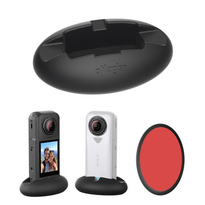 For Insta360 X4 Air/X3 aMagisn Silicone Mount Holder Base Car Dashboard & Desk Stand, Without Double - sided Tape, With Double - sided Tape - ORIWHIZaMagisnDJI & Insta360 AccessoriesInsta360 X Series