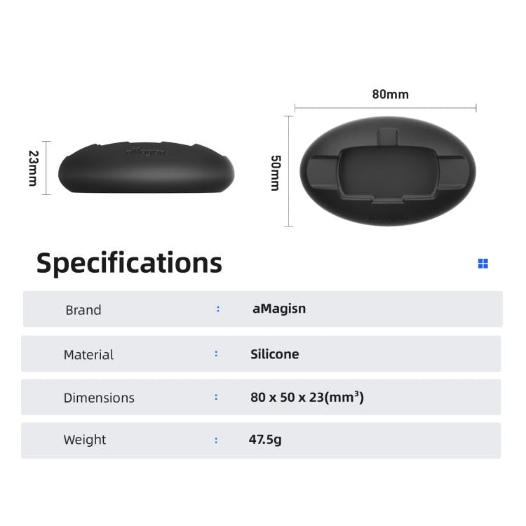 For Insta360 X4 Air/X3 aMagisn Silicone Mount Holder Base Car Dashboard & Desk Stand, Without Double - sided Tape, With Double - sided Tape - ORIWHIZaMagisnDJI & Insta360 AccessoriesInsta360 X Series