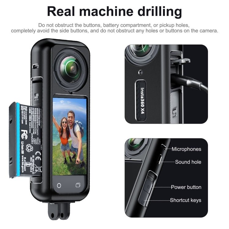 For Insta360 X4 Aluminum Alloy Metal Protective Cage Housing Frame, Metal Housing Frame - ORIWHIZDJI & Insta360 AccessoriesInsta360 X SeriesProtection & Cases