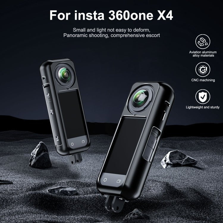For Insta360 X4 Aluminum Alloy Metal Protective Cage Housing Frame, Metal Housing Frame - ORIWHIZDJI & Insta360 AccessoriesInsta360 X SeriesProtection & Cases