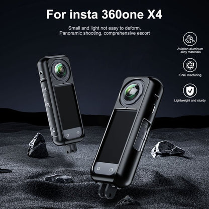 For Insta360 X4 Aluminum Alloy Metal Protective Cage Housing Frame, Metal Housing Frame - ORIWHIZDJI & Insta360 AccessoriesInsta360 X SeriesProtection & Cases