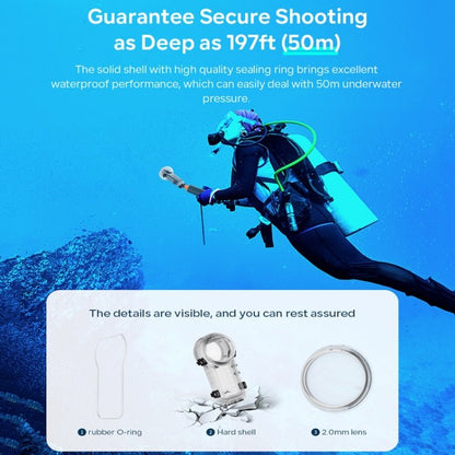 For Insta360 X4 aMagisn 50m Depth Waterproof Protective Case Quick Release Invisible Diving Cover, Waterproof Case - ORIWHIZaMagisnDJI & Insta360 AccessoriesInsta360 X Series