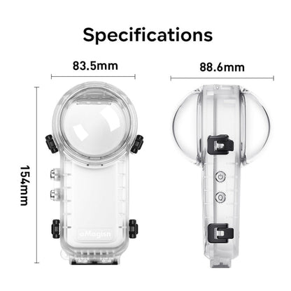 For Insta360 X4 aMagisn 50m Depth Waterproof Protective Case Quick Release Invisible Diving Cover, Waterproof Case - ORIWHIZaMagisnDJI & Insta360 AccessoriesInsta360 X Series