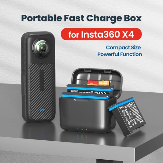 صندوق شحن سريع لبطارية كاميرا Insta360 X4 AMagisn، ملحقات كاميرا رياضية، لكاميرا Insta360 X4 - ORIWHIZaMagisnDJI وملحقات Insta360، سلسلة Insta360 X
