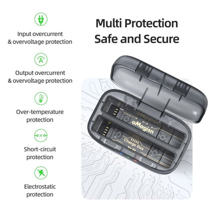For Insta360 X4 AMagisn Dual Battery Charging Box Transparent Battery Storage Compartment, For Insta360 X4 Transparent - ORIWHIZaMagisnDJI & Insta360 AccessoriesInsta360 X Series