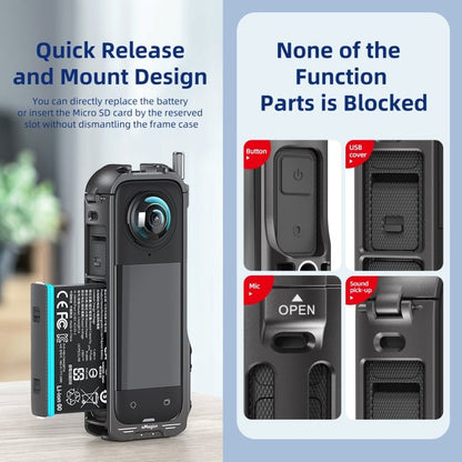 For Insta360 X4 AMagisn Metal Protective Housing Frame 2 Claws Rabbit Cage, 2 Claws Version - ORIWHIZaMagisnDJI & Insta360 AccessoriesInsta360 X Series