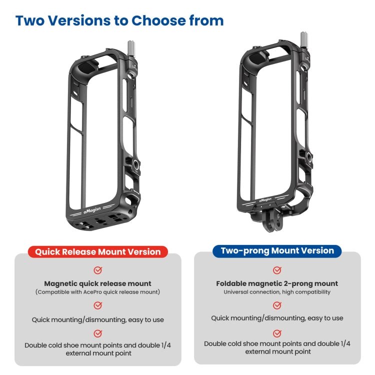 For Insta360 X4 aMagisn Metal Protective Housing Frame Quick Release Version, Quick Release Version - ORIWHIZaMagisnDJI & Insta360 AccessoriesInsta360 X Series